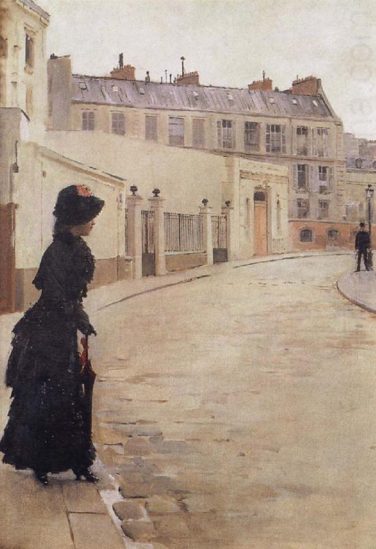 Beraud, Jean Waiting,Paris,Rue de Chateaubriand china oil painting image